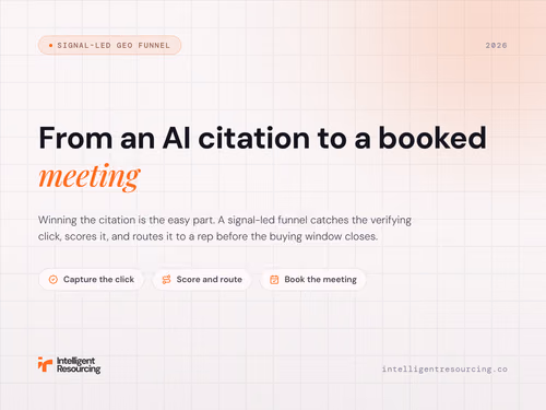 How the Signal-Led GEO Funnel Turns Citations Into Meetings