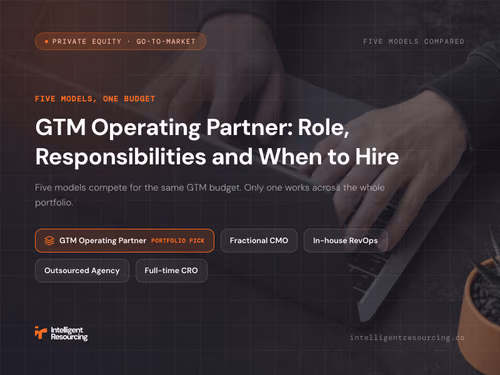 GTM Operating Partner: Role, Responsibilities and When to Hire, article cover