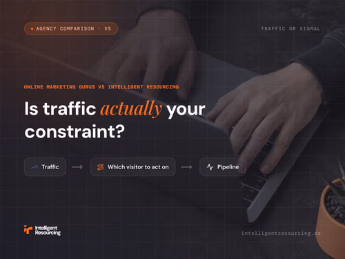 Intelligent Resourcing vs Online Marketing Gurus: Is Traffic Actually Your Constraint?, article cover