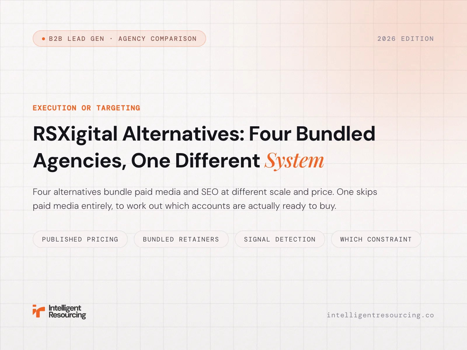 RSXigital Alternatives: Four Bundled Agencies, One Different System