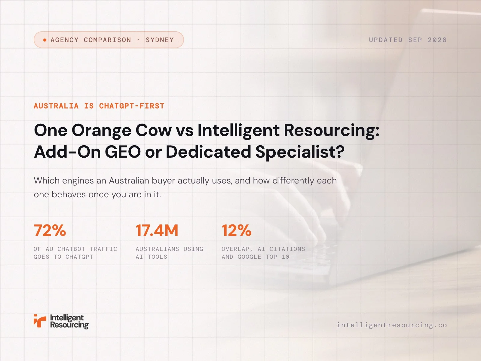 One Orange Cow vs Intelligent Resourcing: Add-On GEO or Dedicated Specialist?