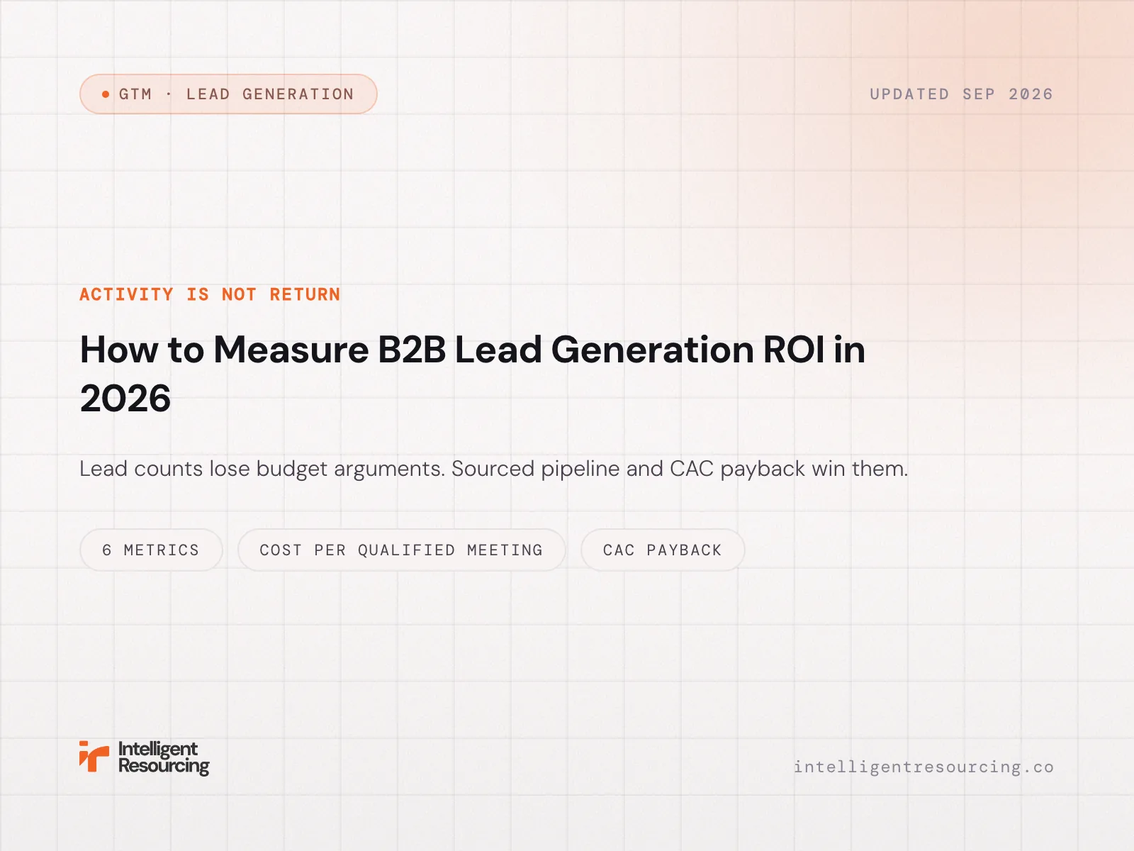 How to Measure B2B Lead Generation ROI in 2026