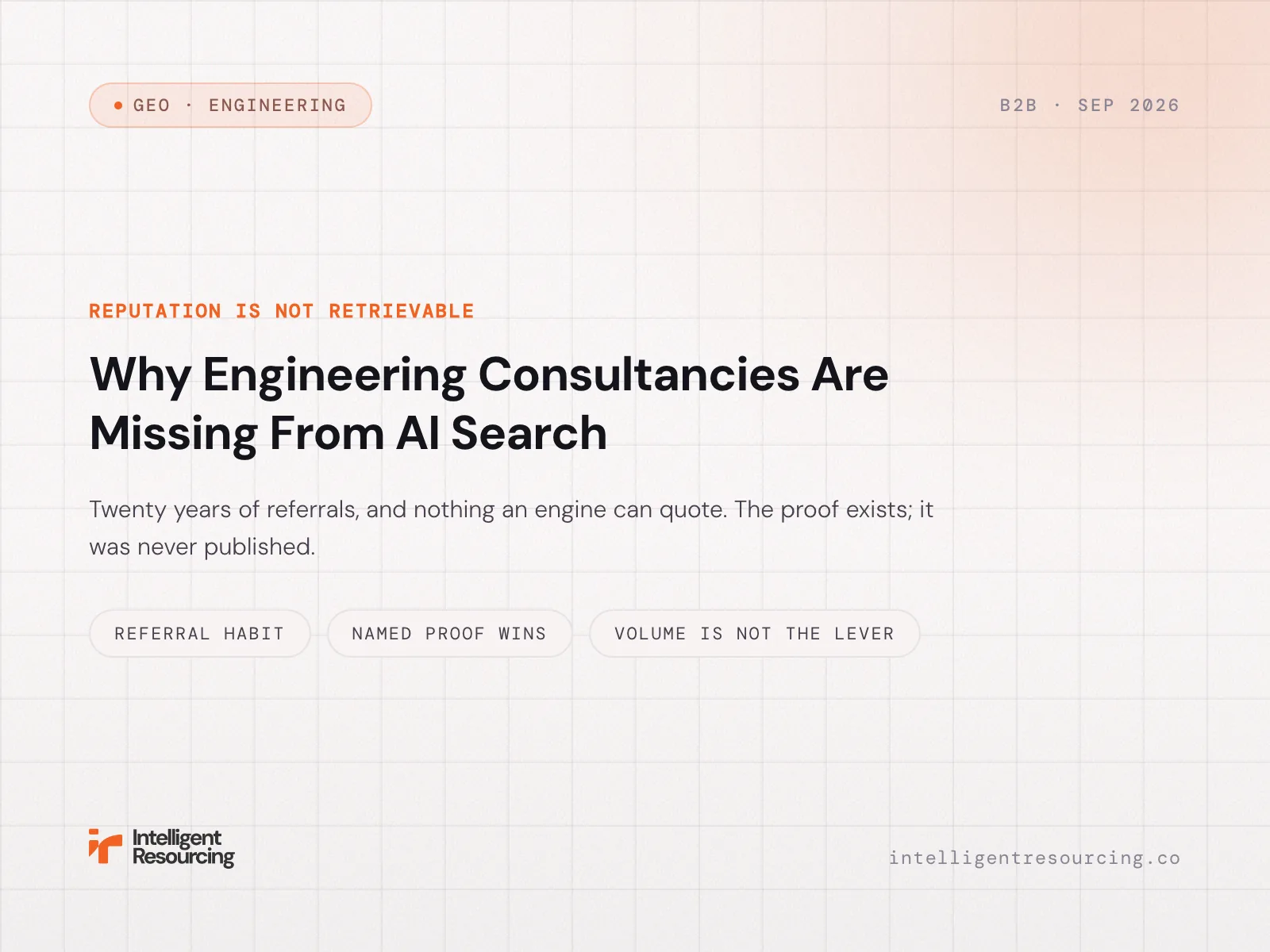 Why Engineering Consultancies Are Missing From AI Search