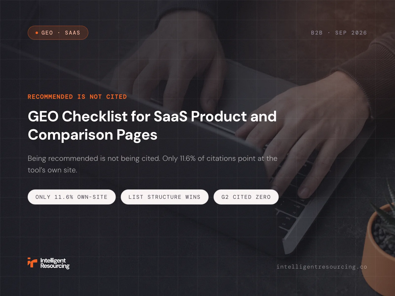 GEO Checklist for SaaS Product and Comparison Pages
