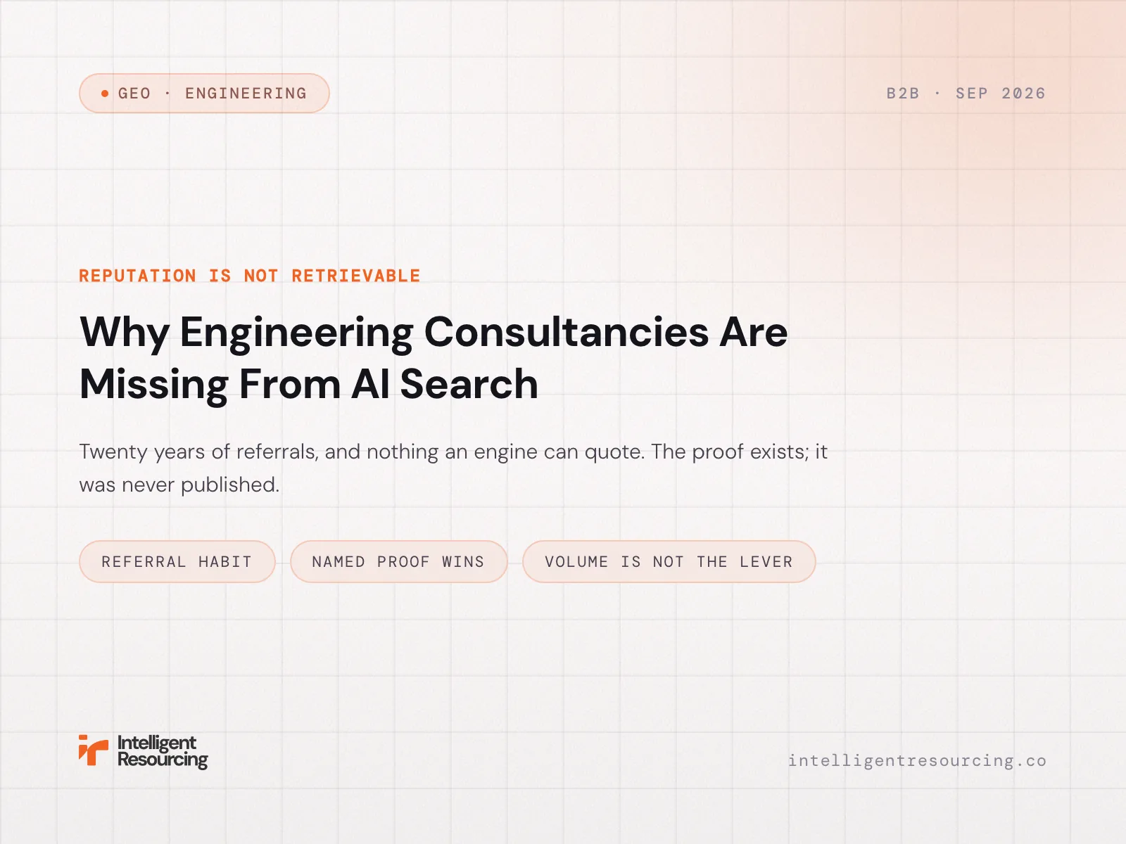 Why Engineering Consultancies Are Missing From AI Search