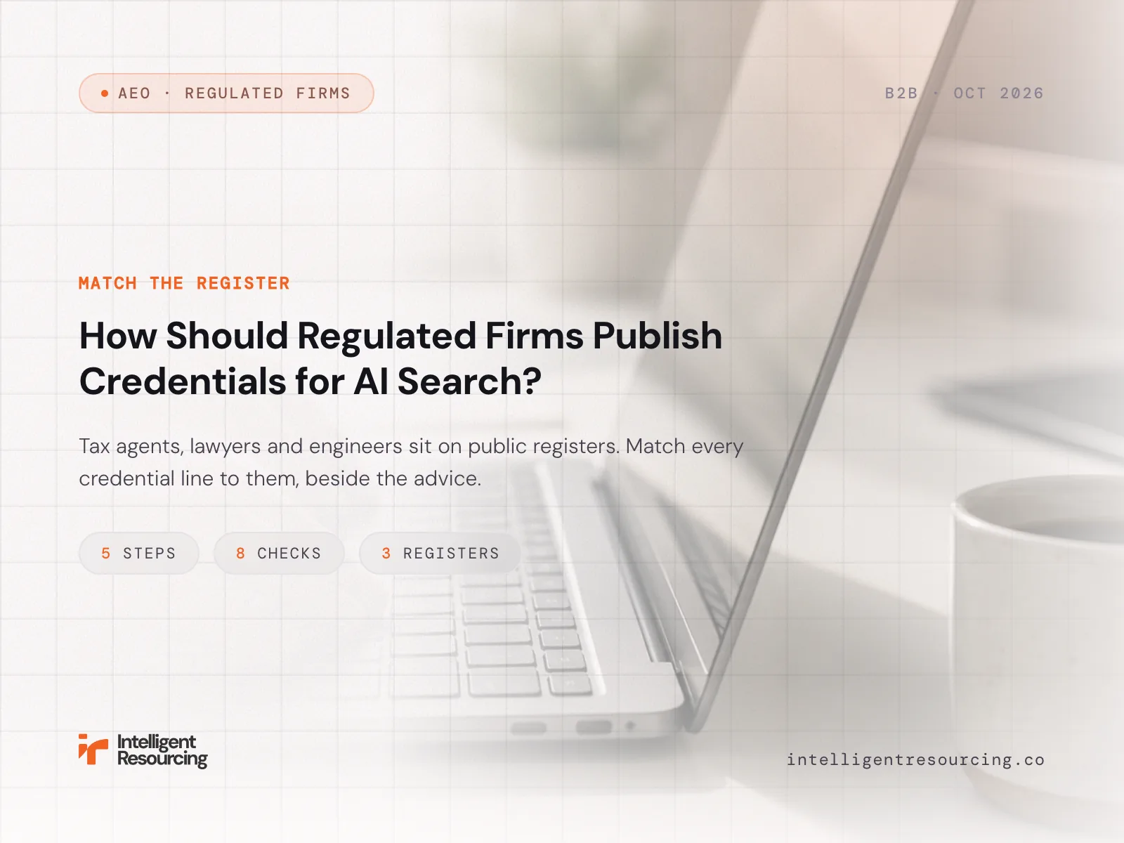 How Should Regulated Firms Publish Credentials for AI Search?