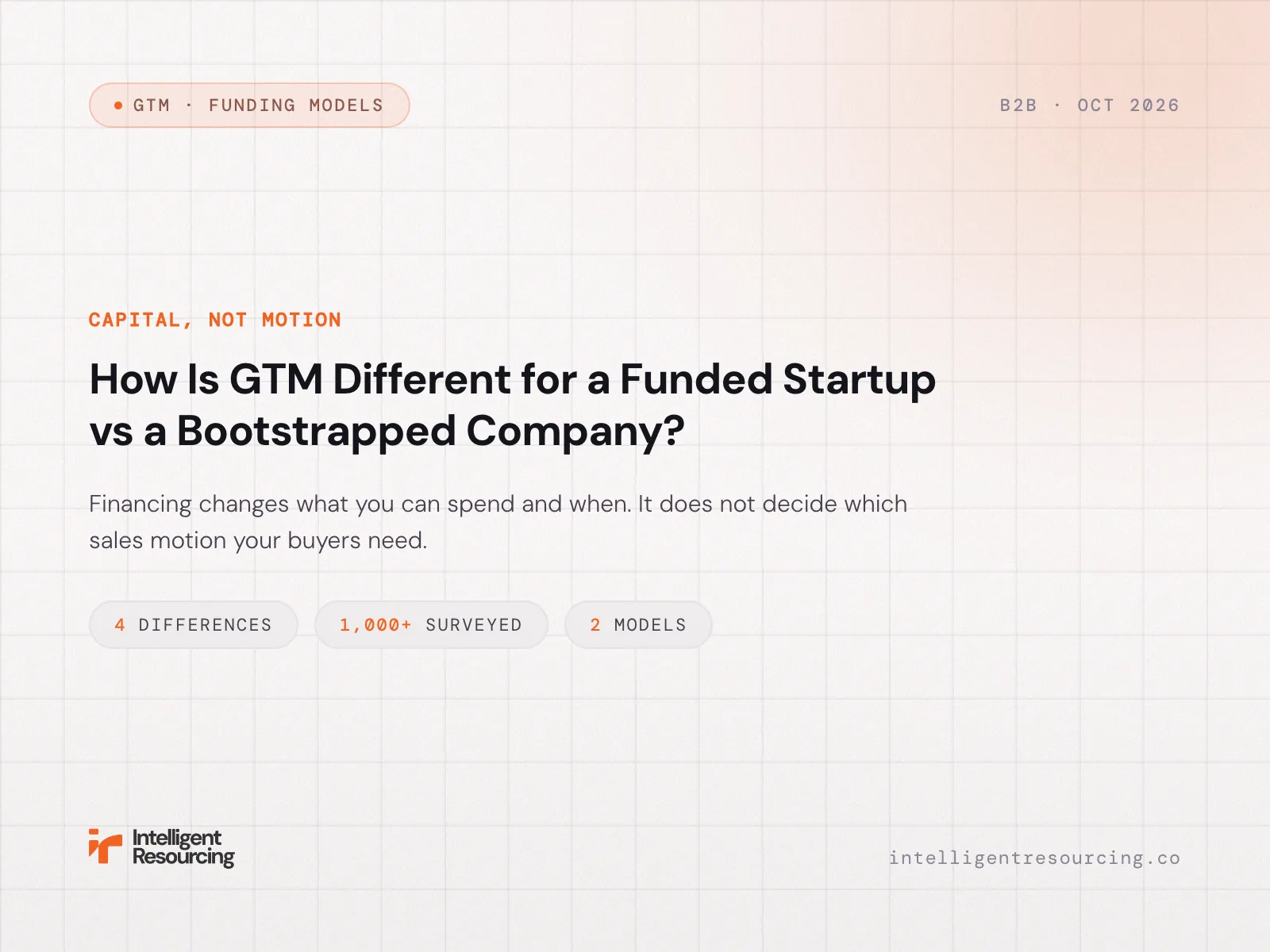 How Is GTM Different for a Funded Startup vs a Bootstrapped Company?