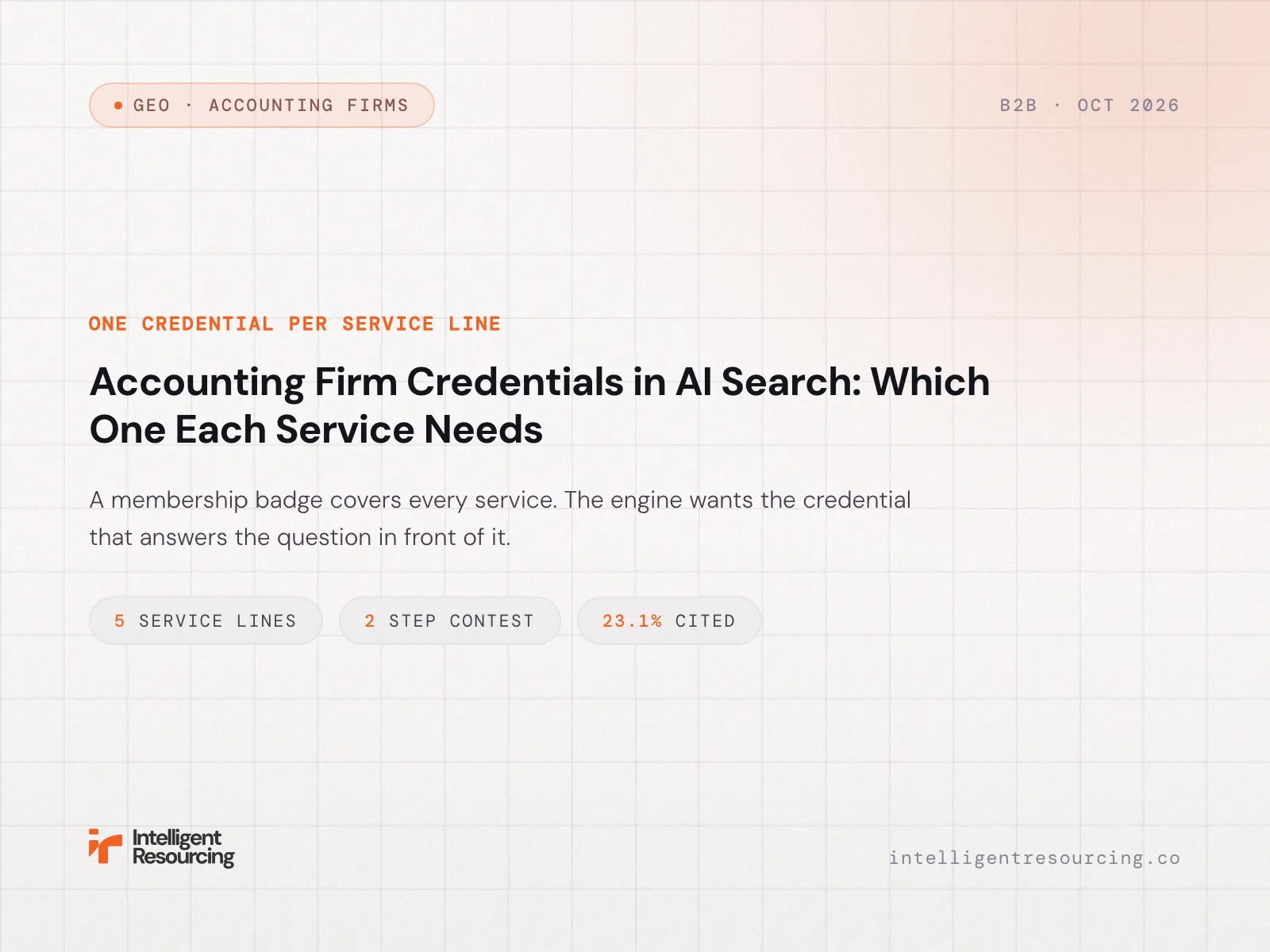 Accounting Firm Credentials in AI Search: Which One Each Service Needs