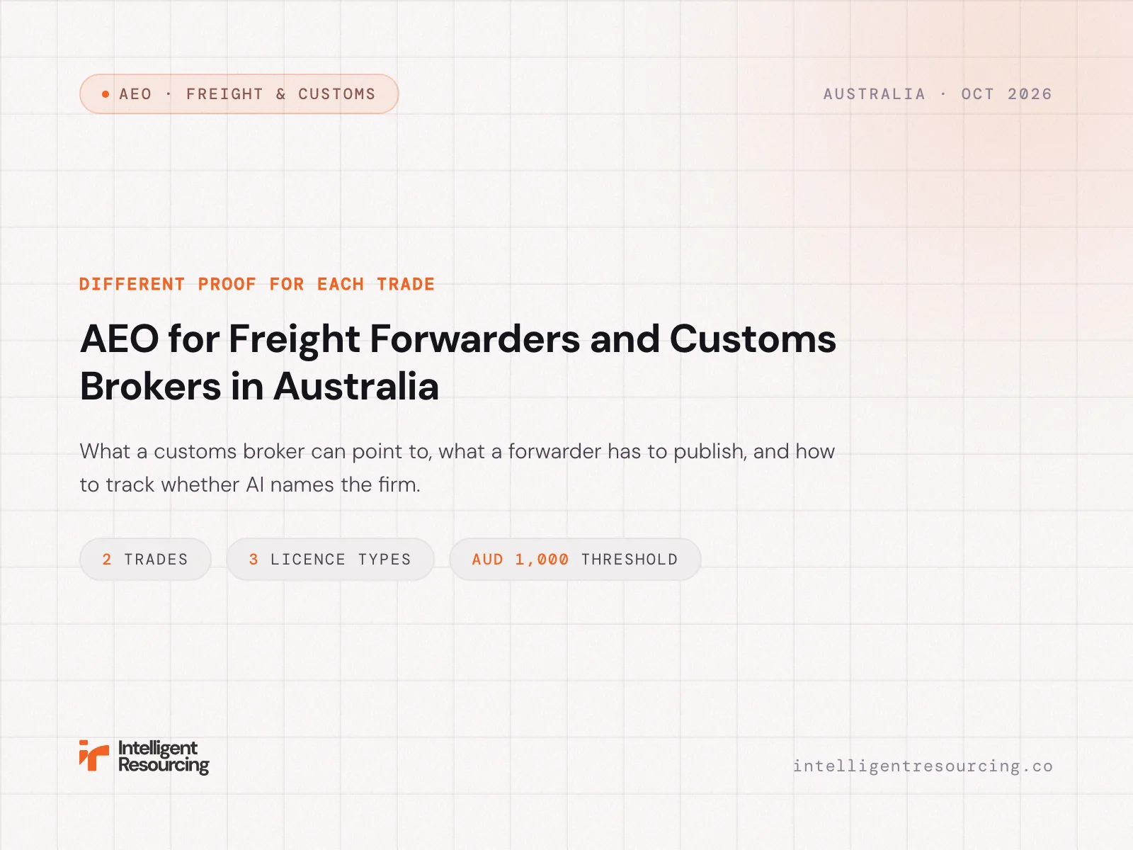 AEO for Freight Forwarders and Customs Brokers in Australia