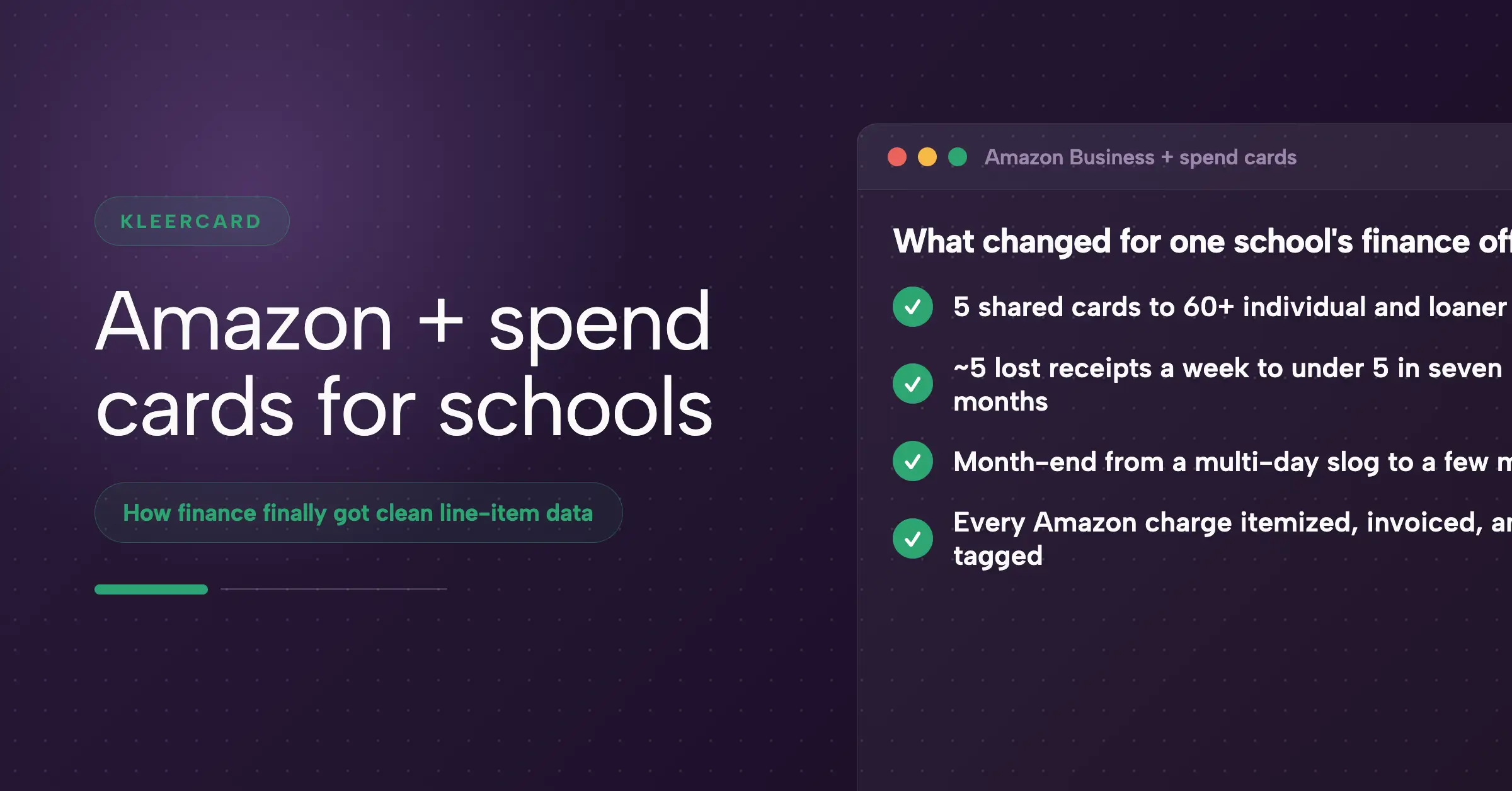 Amazon Business + Spend Cards for Schools: Clean Line-Item Data.