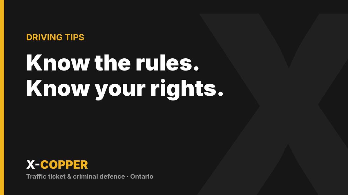 X-Copper — Driving Tips