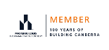 Industry association member logo reading 100 years of building Canberra