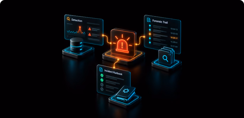 Breach alert siren linked to incident response panels