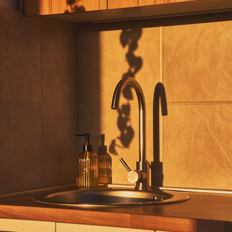 Fixtures and fittings in golden light