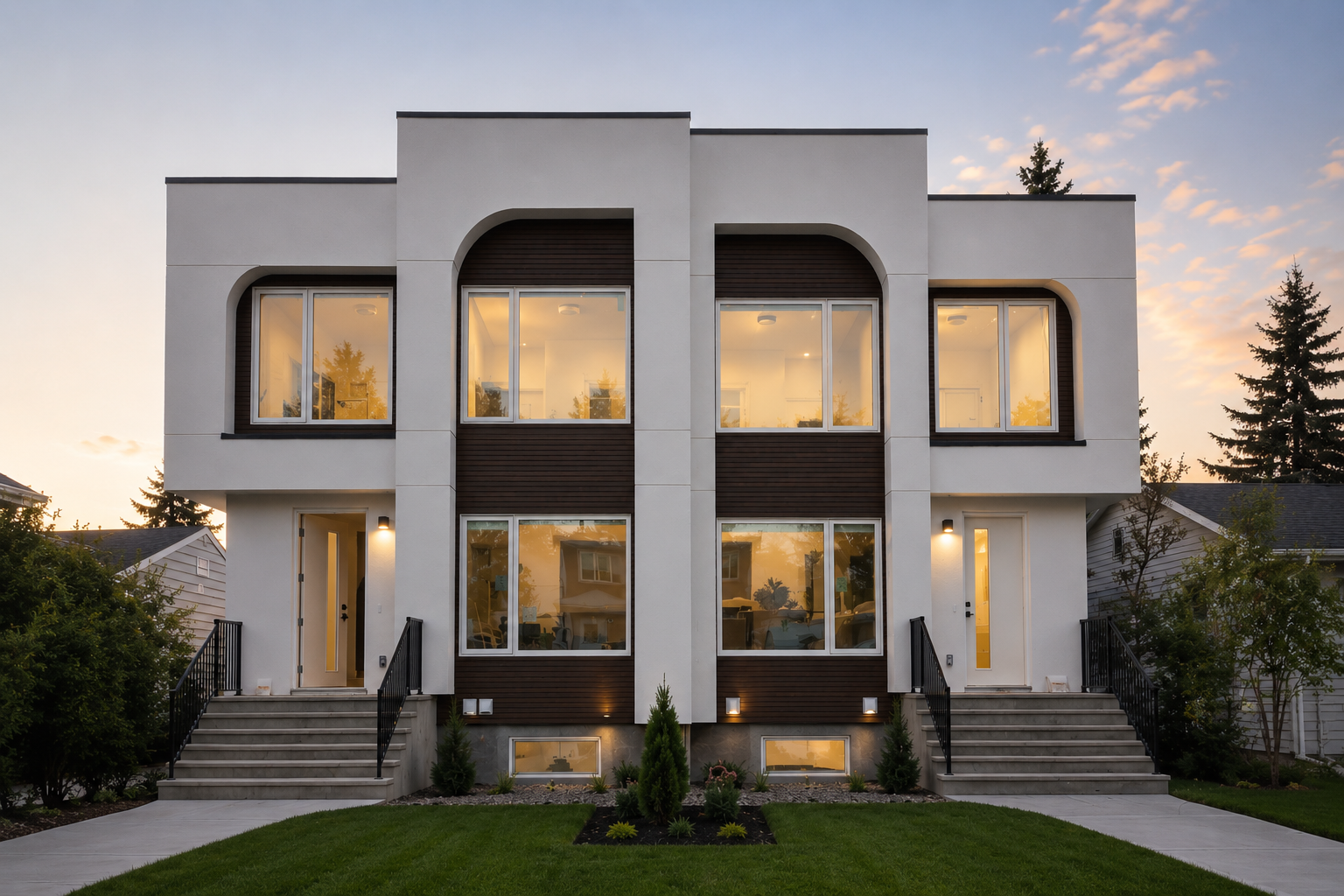 Exterior of the Ross two-bedroom legal basement suite in Jasper Park, Edmonton
