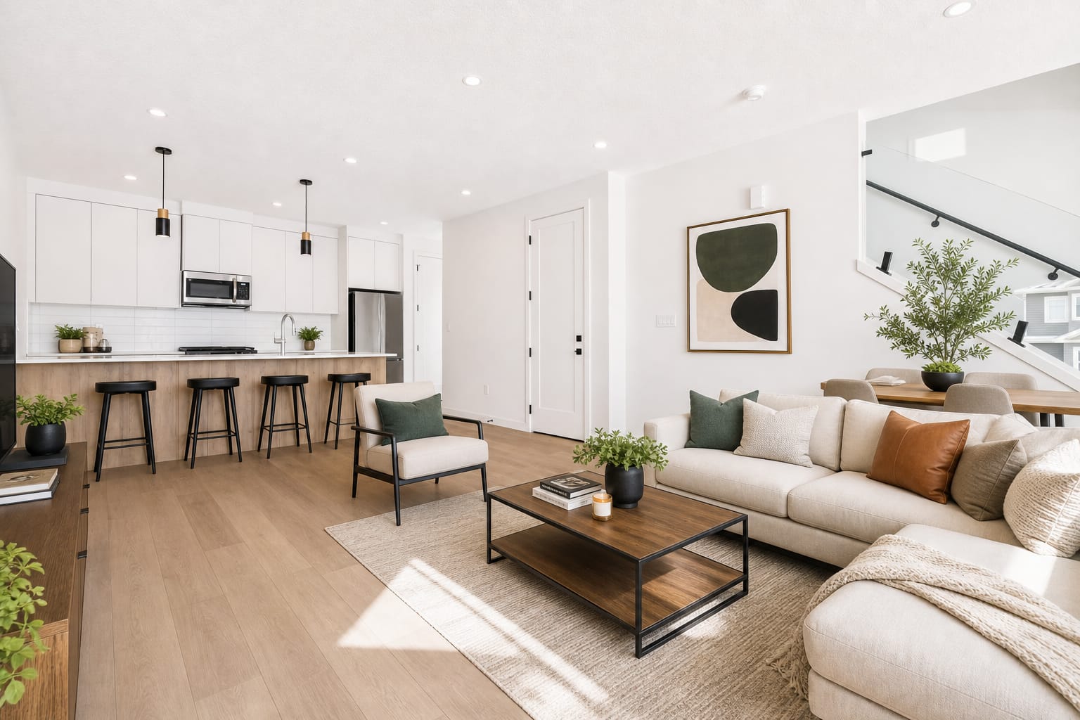 Main living area in the Chris rental home