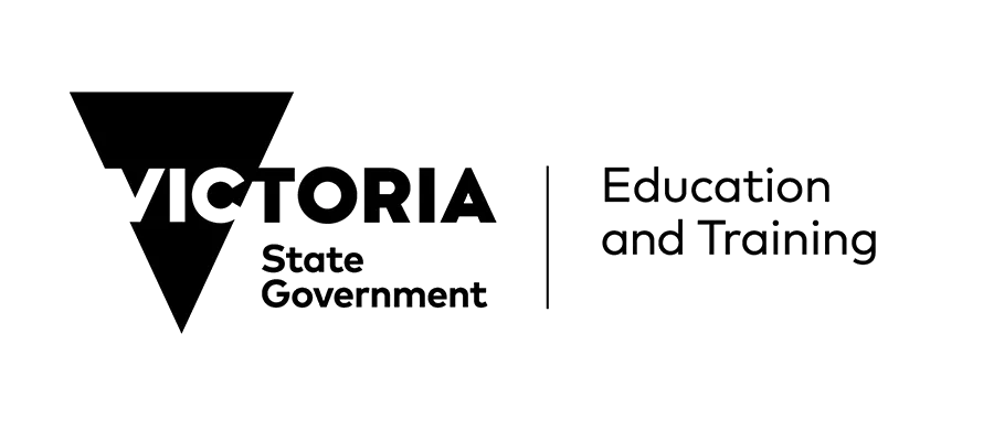 Victoria State Government logo with Education and Training department text.