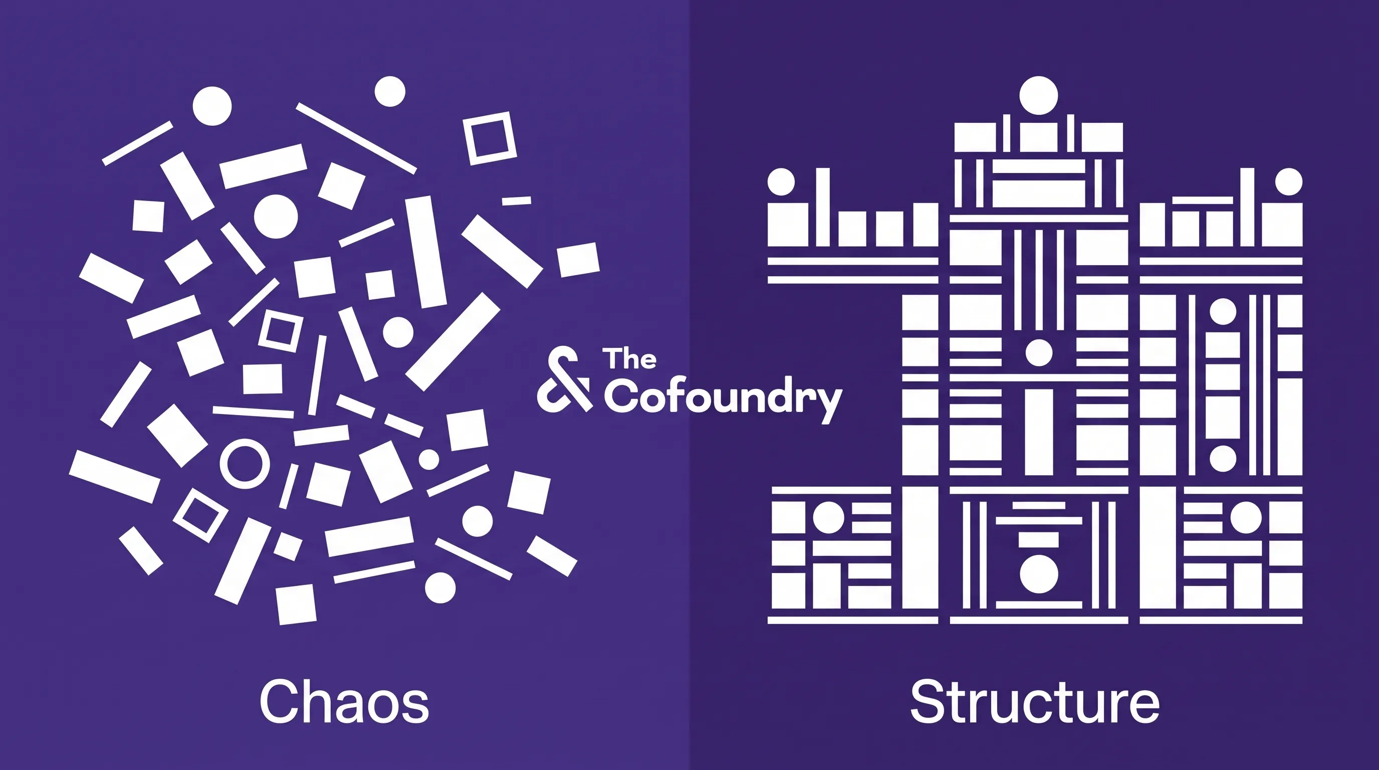 Independent agency scaling from scattered chaos to organised structure and systems