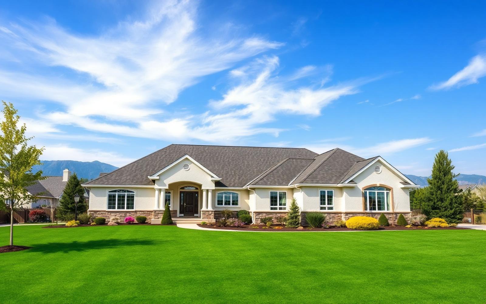 Manicured front yard in Treasure Valley Idaho
