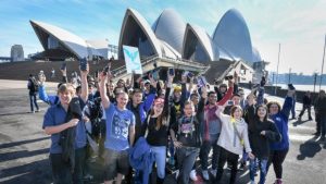 Pokémania outside the Sydney Opera House  Photo: Peter Rae