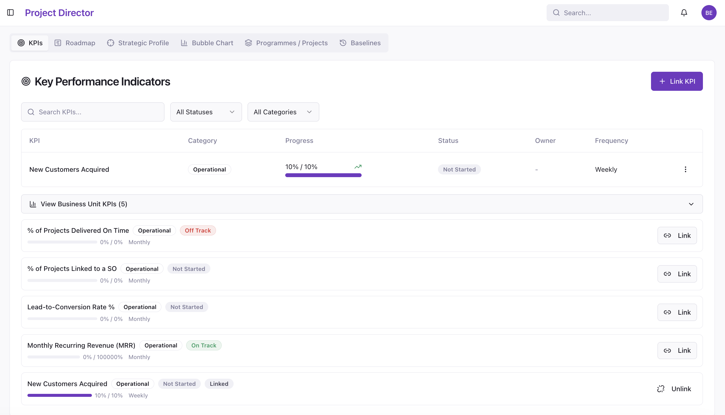 Platform screenshot