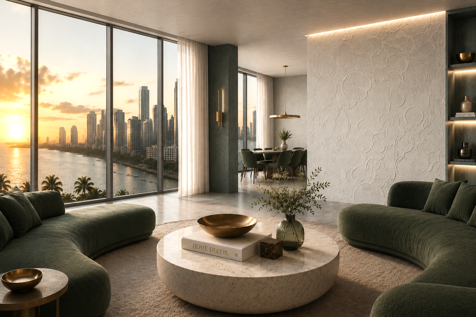 Maison Texture luxury interior with dimensional wallpaper surfaces