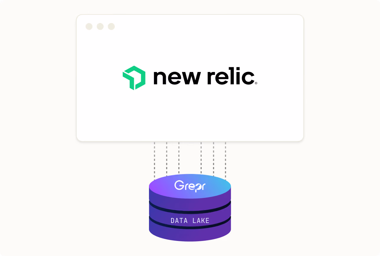 New Relic log search interface