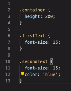 Example of the content of a CSS file