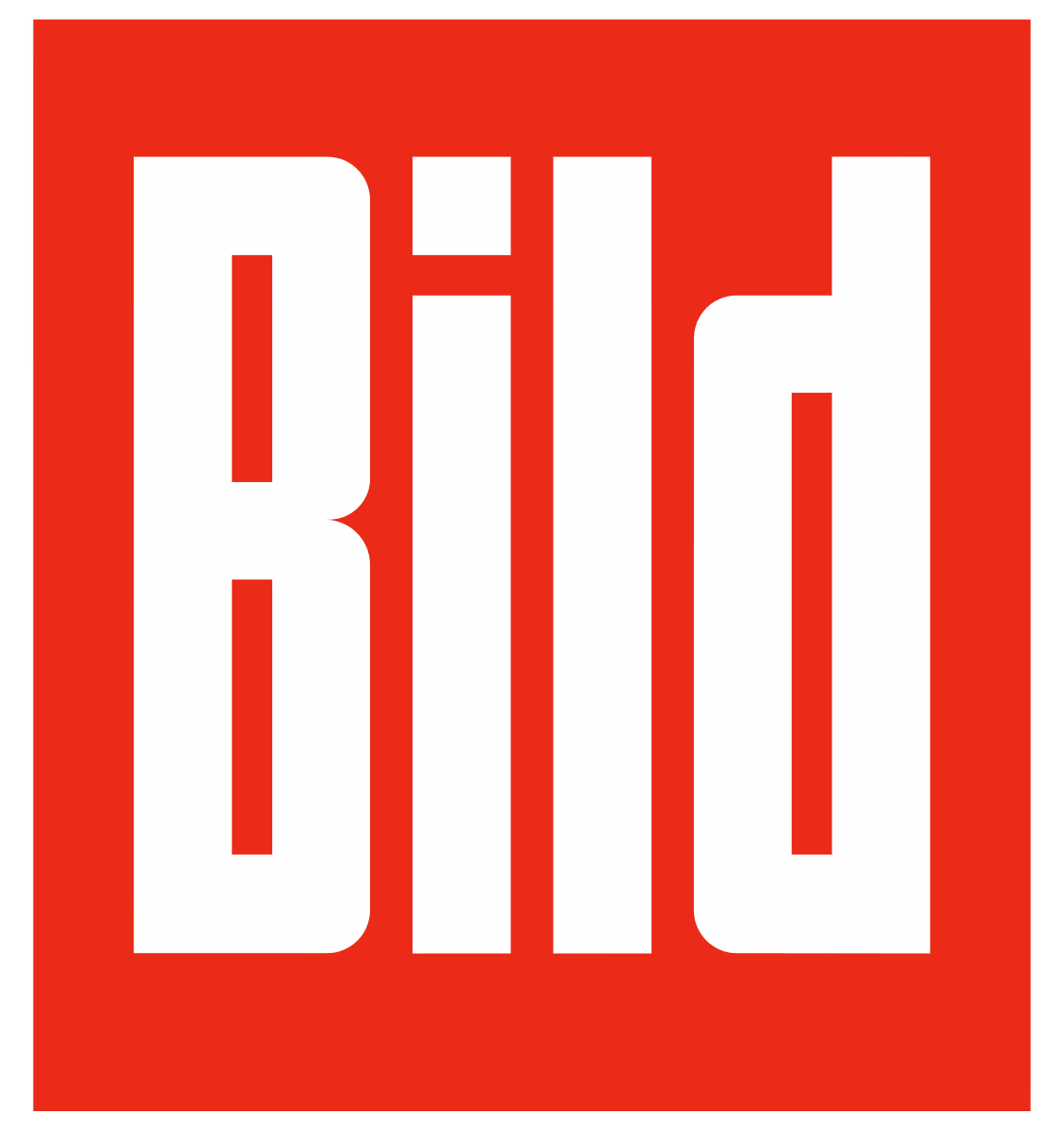Das weiße BILD-Logo in fetten Großbuchstaben auf rotem quadratischem Hintergrund.