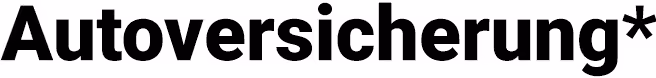 Text 'Autoversicherung' in bold black letters on a white background.