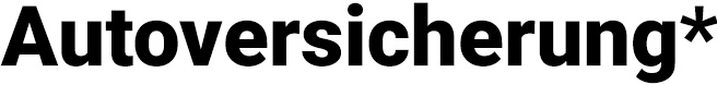 Text 'Autoversicherung' in bold black letters on a white background.