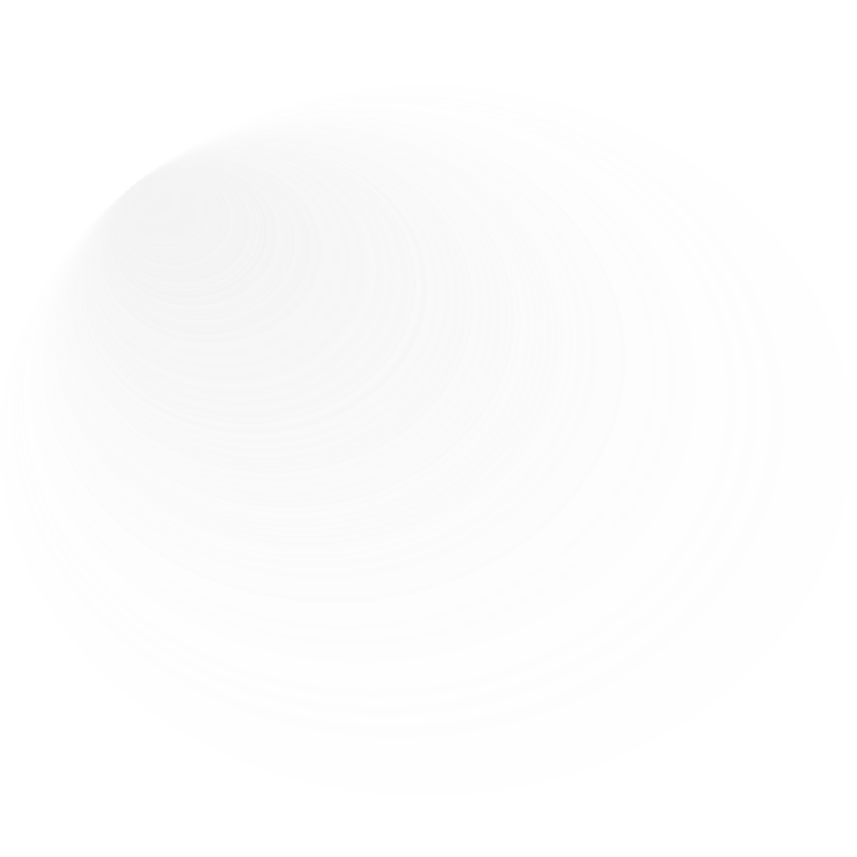 Graue 3D-Halbkugel mit konzentrischen Ringen, die nach rechts schattiert ist.