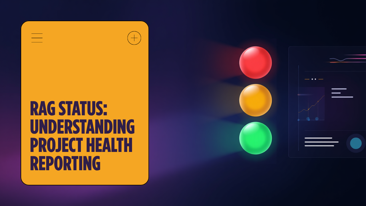 Red, amber, green status indicators representing project RAG reporting
