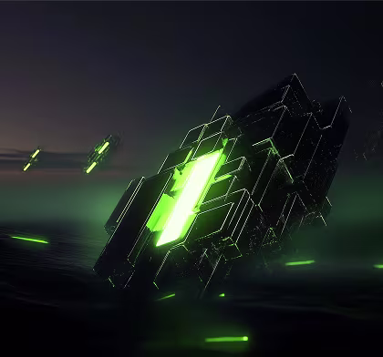 Futuristic glowing AI gateway symbolizing secure artificial intelligence infrastructure and enterprise technology solutions