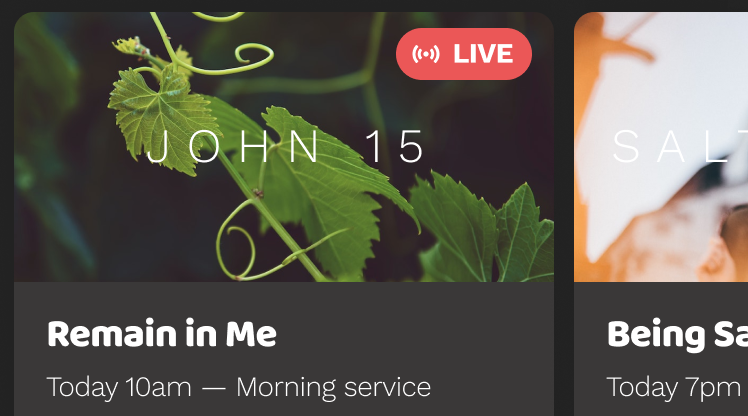 Live sermon slides screenshot