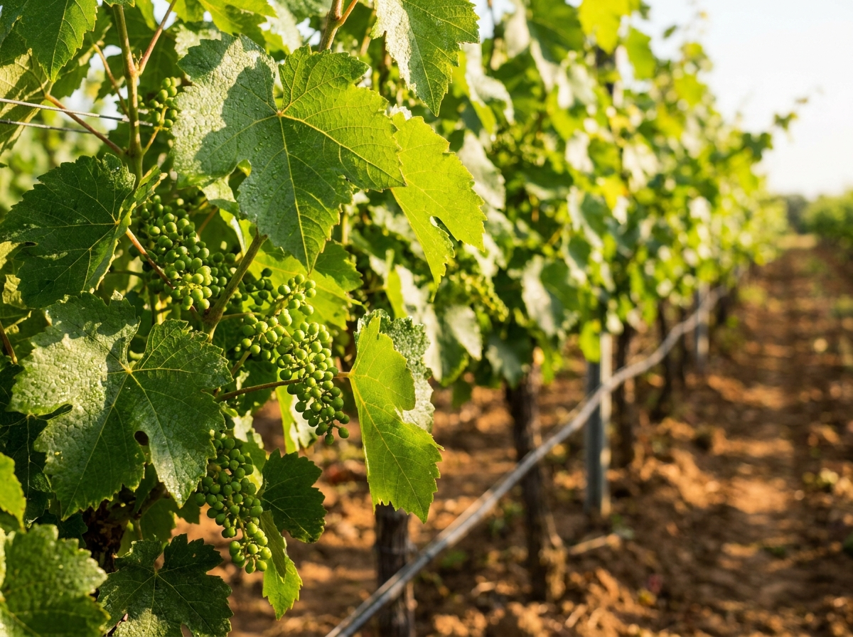 Gesunde Weinreben im Weinberg - AgroCyprum Kupfer-Nanopartikel