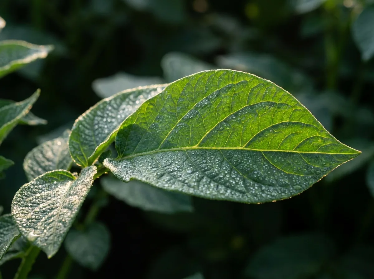 Blatt nach der Applikation