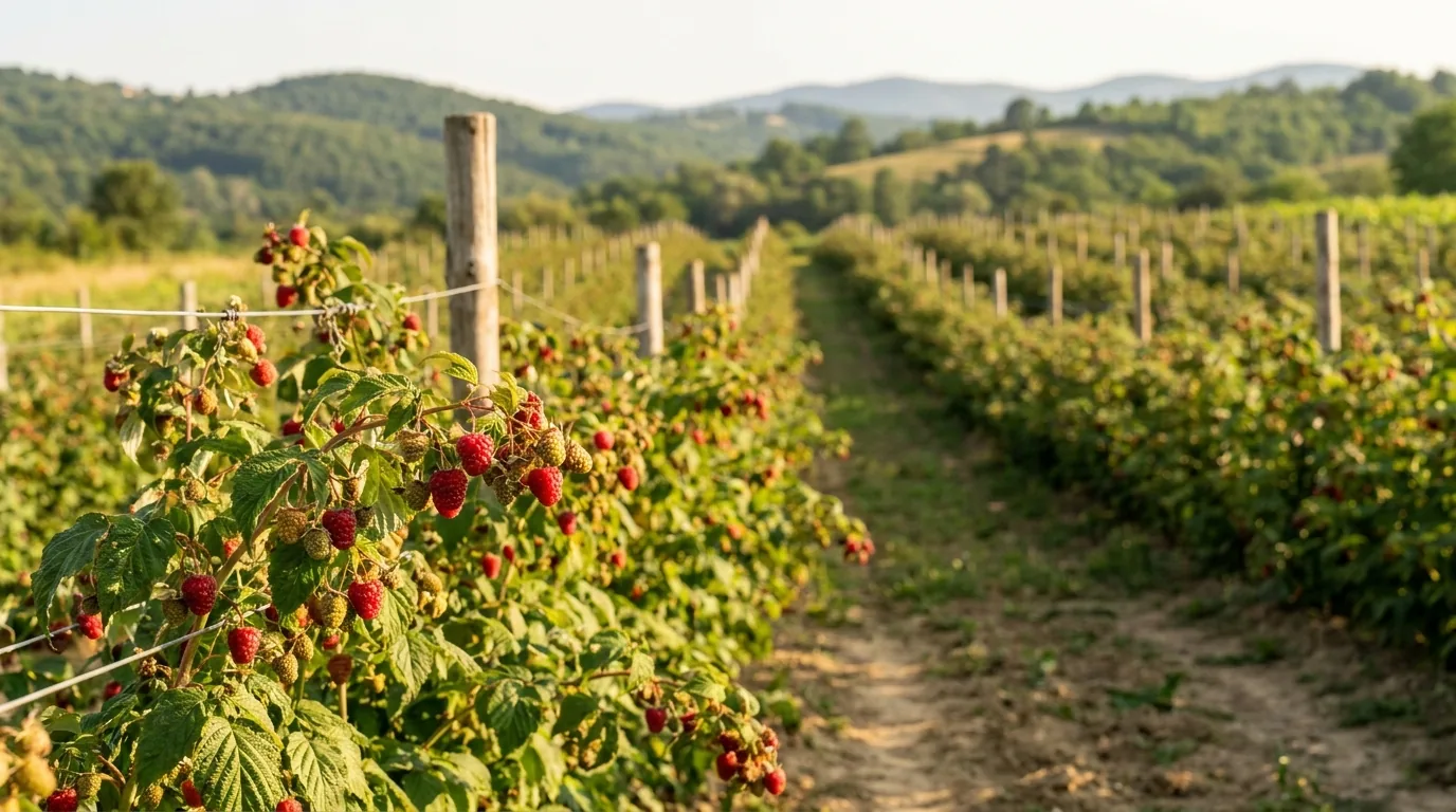 Beerenanlage mit Spaliererziehung