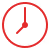 Red clock icon showing the time as 2:00.