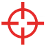 Red target crosshair icon with circular and cross lines.