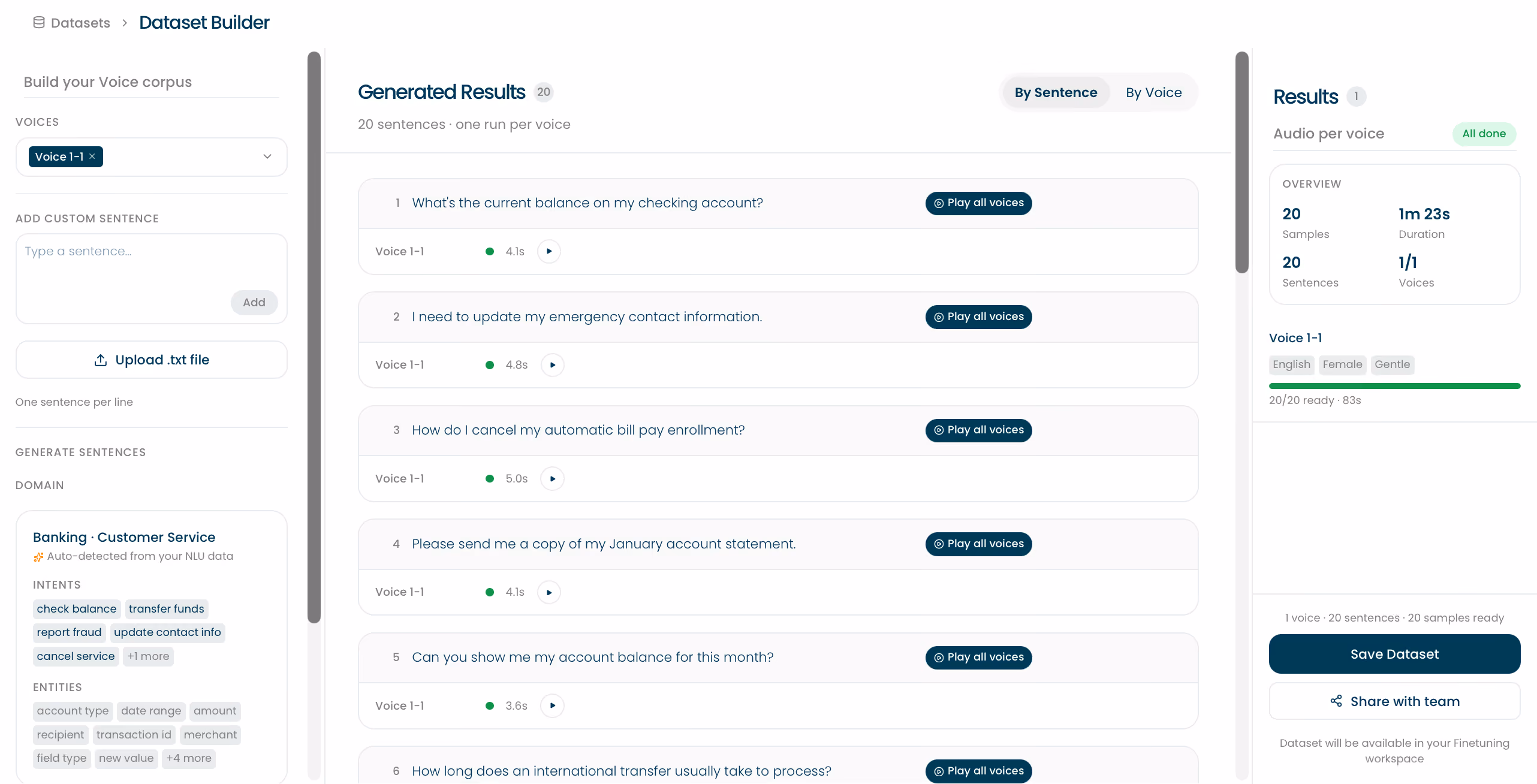 Create Domain Data screenshot
