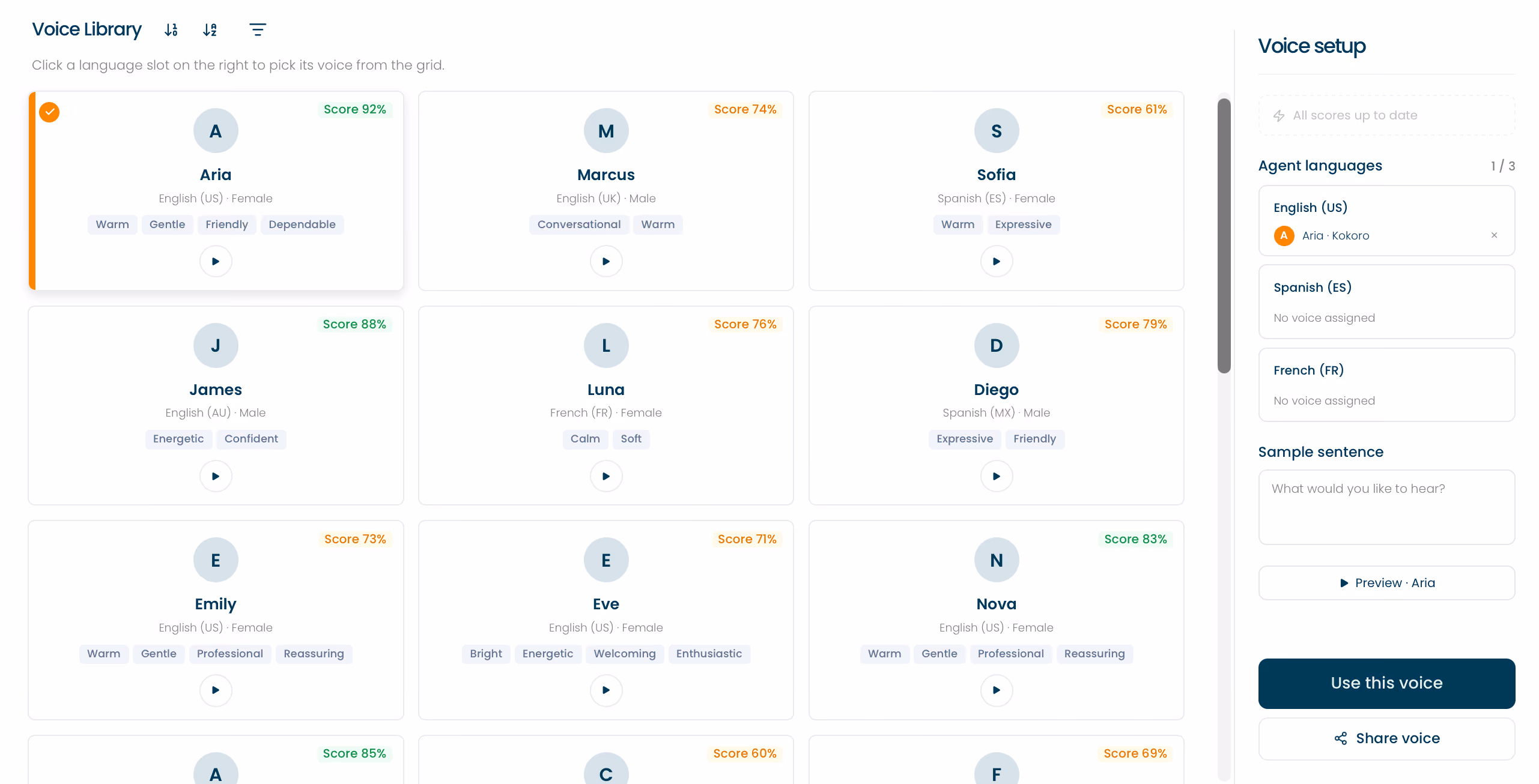 Voice Library screenshot