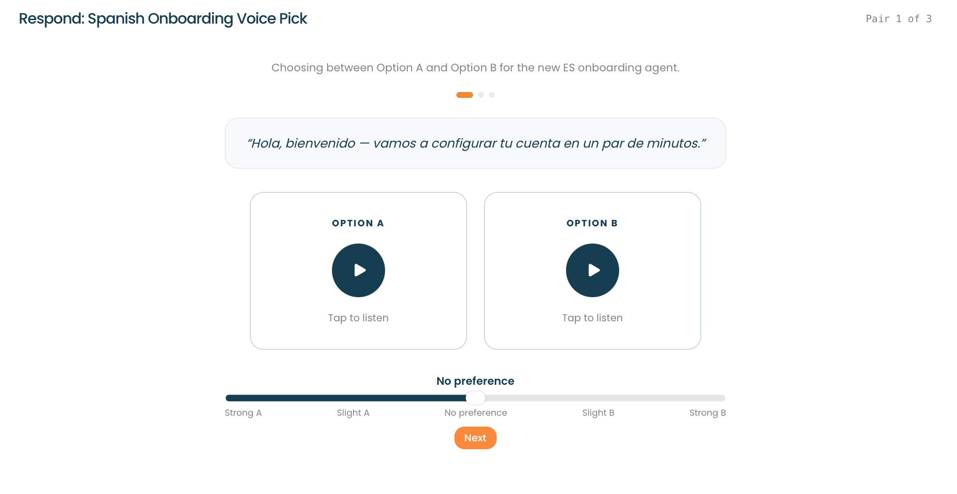 Listening Test screenshot