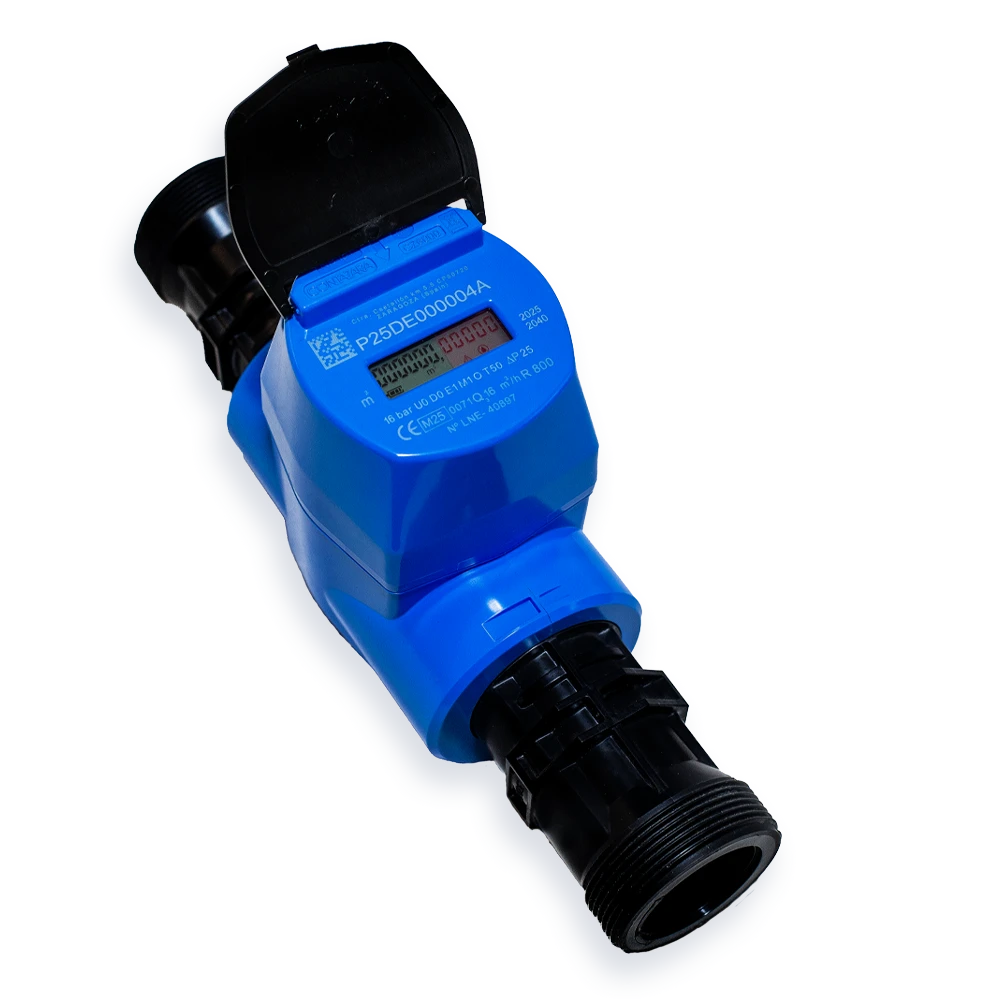 Vista frontal del contador ultrasónico de agua CZ6000.