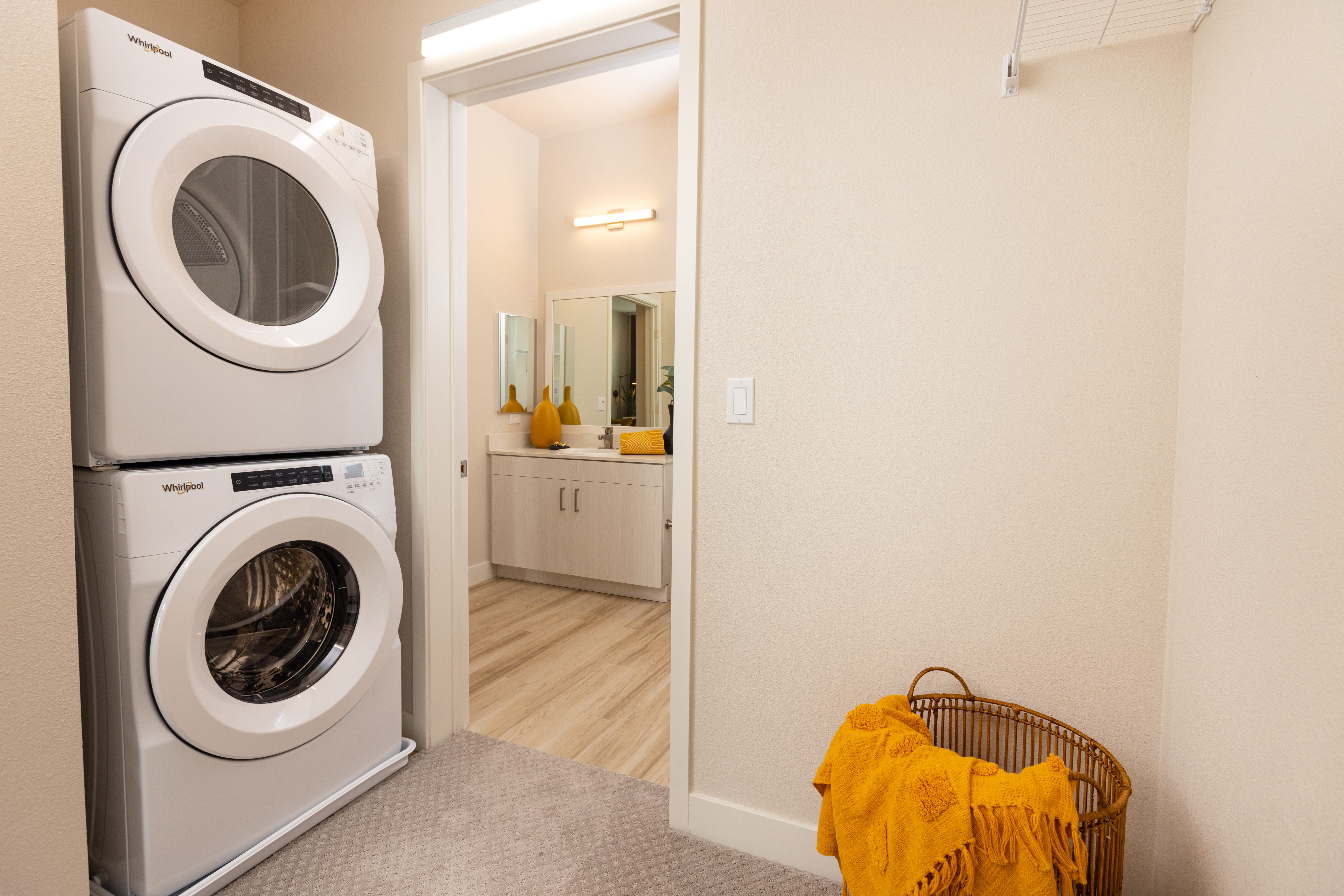 In unit washer and dryer