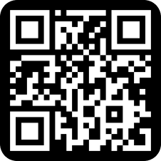 Black and white QR code.