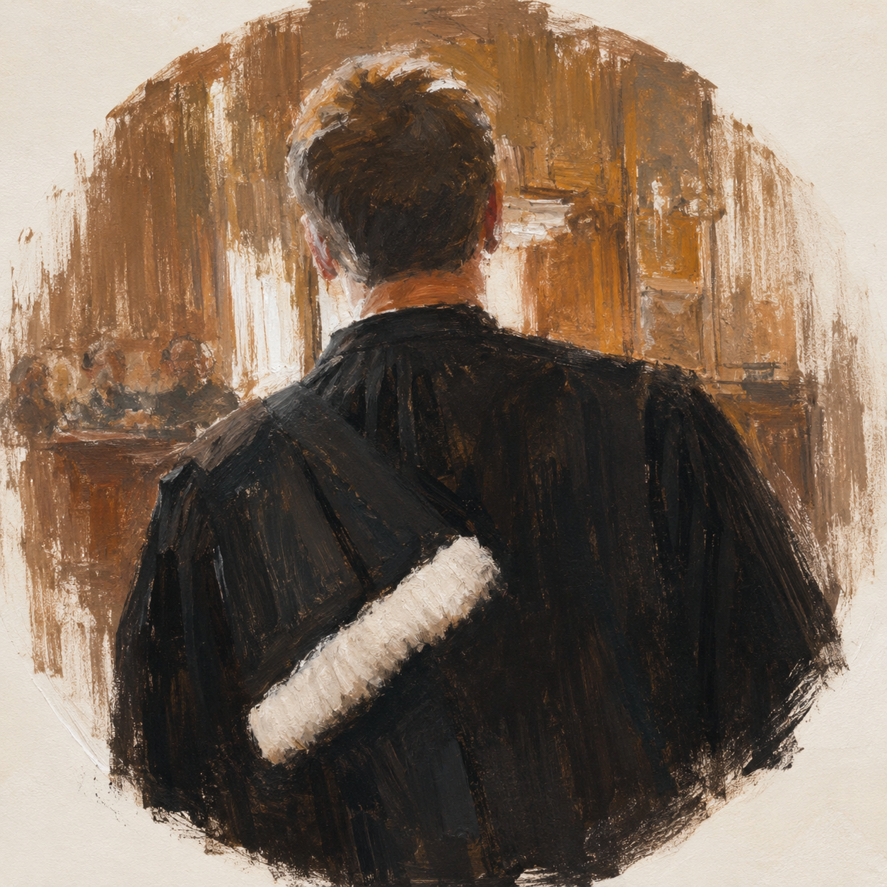 Maître Stanislas Lefebvre, avocat pénaliste à Nantes, en robe d'avocat