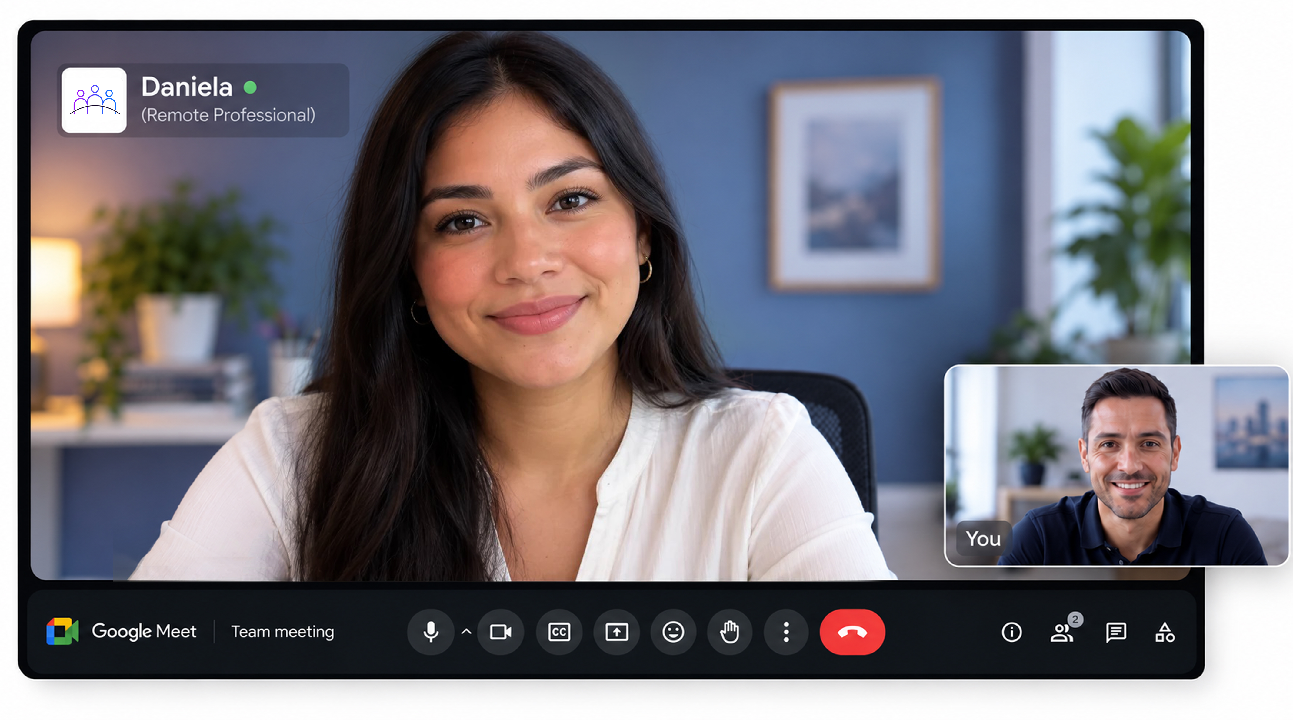 Dedicated remote professional from Colombia working at desk in U.S. time zone 