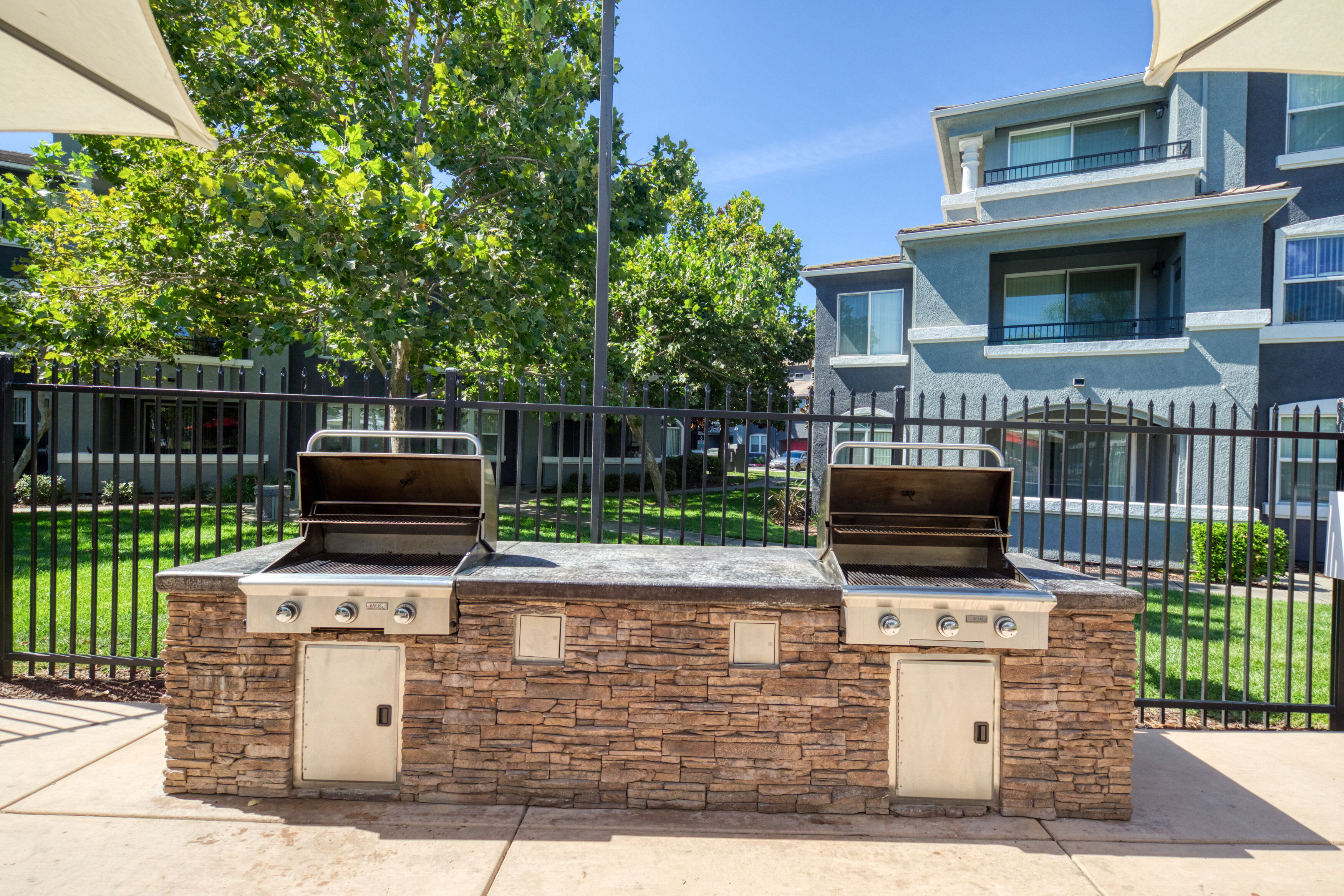 Grilling and firepit area
