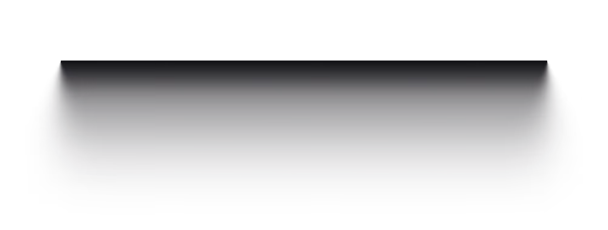 Dark rectangular shadow with rounded corners on a black background.
